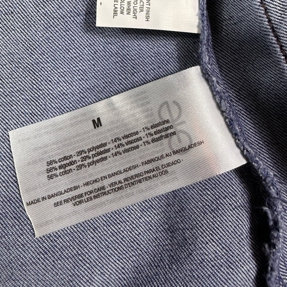 Nine West Women’s Dark Wash Stretch Denim Jacket Wize Medium NWT - Picture 6 of 9